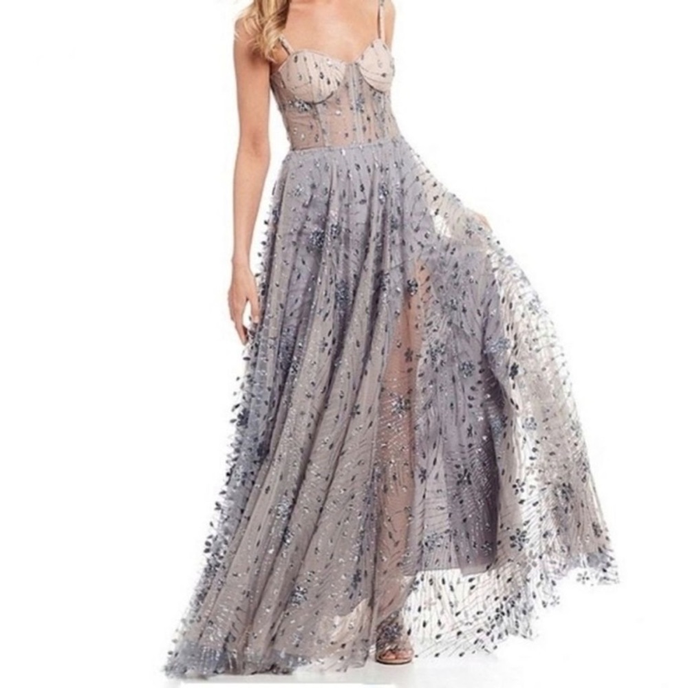 Gianni Bini Formal Sparkle Corset Gown Size 11 Junior Fully Lined Zip up back